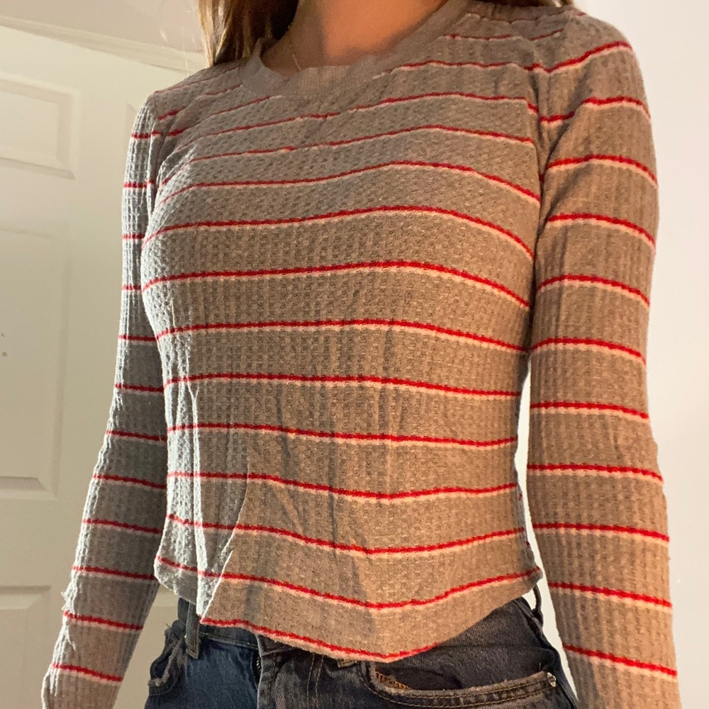 Me To We Pacsun Waffled Long Sleeve Tee